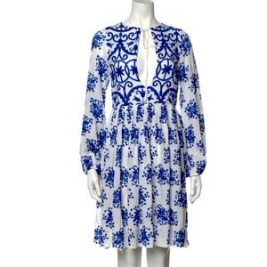 Alcoolique Donata Embroidered A-Line Dress Sz. 42/6-8